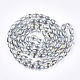 Chapelets de perles en verre électroplaqué EGLA-T013-01G-2
