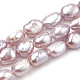 Brins de perles de culture d'eau douce naturelles PEAR-S012-78A-1
