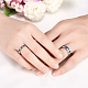 Valentine's Day Titanium Steel Cubic Zirconia Finger Ring RJEW-BB18930-10-7