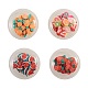 40Pcs 4 Colors PVC Plastic with Polymer Clay Cabochons KY-CJ0001-43-3