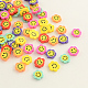 Handmade Flower Polymer Clay Cabochons for Ear Studs Making CLAY-R057-01-1