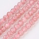 Chapelets de perles aux fraises en quartz naturel G-F568-125-4mm-1