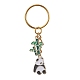 Schlüsselanhänger mit Emaille-Anhänger aus Panda- und Bambuslegierung KEYC-JKC00629-03-1