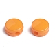 不透明なアクリルビーズ  フラットラウンド  ダークオレンジ  8x4.5mm  穴：2mm  約2800個/500g SACR-R788-06-4