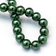 Backen gemalt pearlized Glasperlen runden Perle Stränge HY-Q330-8mm-75-4