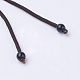 ナイロン糸ネックレス作り  天然の宝石と翡翠のビーズ  ブラウン  26.7インチ（68cm） NWIR-F005-03A-4