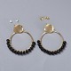 Natural Obsidian Dangle Earrings EJEW-JE03327-02-1