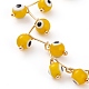 Bracelets de perles faits à la main au chalumeau mauvais œil BJEW-JB05855-05-2