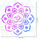 GORGECRAFT 6.3 Inch Reusable Mandala Stencils Chakra Symbol Stencil Yoga Meditation Stainless Steel Decoration Templates Journal Tool for Painting on Wood Wall DIY-WH0238-085-3