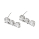 Rack Plating Brass Teardrop Stud Earrings with Crystal Rhinestone for Women EJEW-D059-11P-1