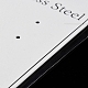 ディスプレイアクセサリー台紙  セロハンバッグ付き  ブレスレット用  ネックレス  イヤリング収納  単語ステンレス鋼模様の長方形  ホワイト  カード：13x7x0.05センチメートル  バッグ：19x8x0.02mm OPP-C002-02-5