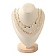 Microfiber Wooden Necklace Displays NDIS-O008-03A-M-2