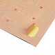 バレンタインデーのシールシール  ラベル貼付絵ステッカー  ギフト包装用  愛を込めて手作りという言葉の長方形  ペルー  20x30mm DIY-I018-06C-2