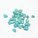 Dyed & Heated Natural Magnesite Chip Beads, No Hole/Undrilled, Dark Turquoise, 3~9x1~4mm