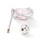 Planet with Star Cubic Zirconia Dangle Stud Earrings EJEW-A065-14P-2
