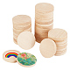 Плоские круглые деревянные кабошоны WOOD-WH0024-111-1
