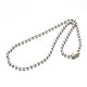 Eco-Friendly Iron Ball Chain Necklace Makings MAK-J009-53P-NR-2