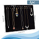 28 tableau d'affichage de collier de velours crochets dorés NDIS-WH0016-02-2