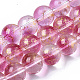 Chapelets de perles en verre peinte par pulvérisation transparent GLAA-N035-03D-B04-1