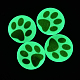 Motif de pawprint de chien lumineux dôme / verre demi-rond dos plat cabochons pour les projets de bricolage GGLA-UK0001-8mm-C06-2