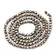 Natural Pyrite Beads Strands X-G-T107-10-2