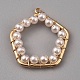 Colgantes de perlas de imitación de plástico abs KK-X0093-03G-2