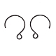 Ion Plating(IP) 316 Surgical Stainless Steel Earring Hooks STAS-D183-03EB-02-2