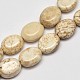 Flat Oval Natural Magnesite Beads Strands G-M138-33-1