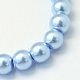 Cottura dipinto di perle di vetro perlato fili di perline rotondo X-HY-Q003-4mm-24-2