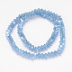 Perla lustro placcato fili di perline di vetro bicono sfaccettato EGLA-J099-PL12-2