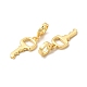 Ciondoli pendenti europei con chiave in ottone placcato in cremagliera KK-B068-36G-3