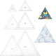 BENECREAT 6Pcs Free Motion Triangle Quilting Template Set DIY-WH0172-939-1