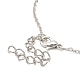 Ожерелья с подвесками из цинкового сплава в форме сердца и словами с наилучшими пожеланиями на Рождество NJEW-M203-02B-GP-4