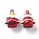 Ciondoli a campana in ottone verniciato a forno natalizio X-KKB-S002-002-2