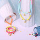 Braccialetti elastici e set di gioielli con collana pendente SJEW-SZ0001-004-2