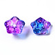 Two Tone Transparent Spray Painted Glass Beads X-GGLA-S054-011D-02-3
