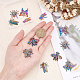 Nbeads 12Pcs 6 Styles Plated Alloy Pendants FIND-NB0001-39-3