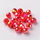 AB Color Plated Eco-Friendly Poly Styrene Acrylic Round Beads TACR-L004-6mm-06-1