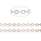 Brass Flat Oval Cable Chains CHC025Y-01-RG-1