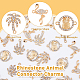 Dicosmetic 60 Uds 3 estilos encantos de enlace de flamenco encantos de conector de árbol de coco conector de enlace de piña encantos de conector de tema de verano conector de rhinestone colgantes de aleación para la fabricación de joyas ALRI-DC0001-02-4