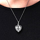 Heart with Word Shape Stainless Steel Pendant Necklaces with Cable Chains KI1843-3-2