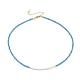 Halskette aus natürlichen Perlen und facettierten Glasperlen für Teenager-Mädchen NJEW-JN03737-3