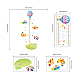 SUPERDANT 3 PCS/Set Height Chart Hot Air Balloon Height Chart Animal Pilot Wall Sticker PVC Growth Charts Ruler 50 to 170 cm Height Measure for Nursery Bedroom Living Room DIY-WH0232-034-2