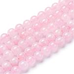 Chapelets de perles en quartz rose naturel, ronde, 8~8.5mm, Trou: 1mm, Environ 47 pcs/chapelet, 15.5 pouce