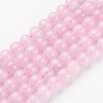 Chapelets de perles en quartz rose naturel, ronde, 8mm, Trou: 1mm, Environ 46 pcs/chapelet