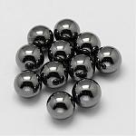 Perles en hématite synthétique sans magnétiques, sphère de pierres précieuses, pas de trous / non percés, ronde, 6mm