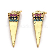 Латунные микро проложить кубического циркония подвески ZIRC-O039-16G