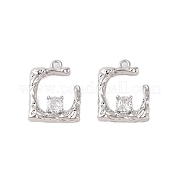 Подвески из латуни с прозрачным стеклом KK-N254-51P