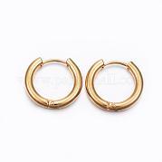 Серьги-кольца Huggie Hoop из нержавеющей стали 304 с ионным покрытием (IP) EJEW-F111-18mm-G