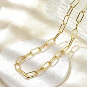 Колье из медной скрепки NJEW-A042-14G
